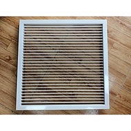 Cửa gió hồi nan bầu dục 600x600, cửa gió hồi điều hòa âm trần nhôm sơn tĩnh điện