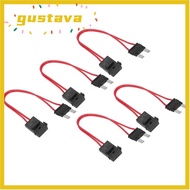 GUSTAVA 5PCS Car Fuse Holder, 20A 16AWG Fuse Connector, Waterproof With Wire Auto Inline Fuse Holder