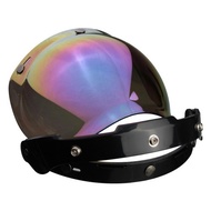 Rainbow Bubble Visor Motorcycle Windshield Helmet Harley Cafe Racer