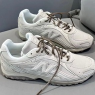 Suitable for New Balance 204L White Leather Laces miu Tie Double Stitching Thin Polka Dot Shoe Rope