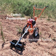 RZiQ COMBO SET MESIN RUMPUT TOLAK 2roda + Mata Gembur Tanah/Mata Bajak Tanah (Kaba TB52 52cc Handpush Mower Cultivator)