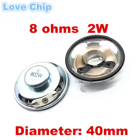 2PCS New Ultra-thin 1.5 Inch Waterproof Speaker 4 ohm 8 ohms 2/3 watt 2W 3W 4R 8R Diameter 40mm 4CM 