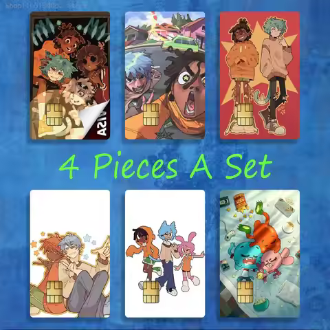 A-Amazing W-World G-Gumball Art Stickers Credit Visa Debit Bank Charge Card Bus Metro Waterproof Sti