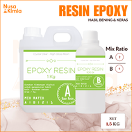 Epoxy Resin Bening 15 KG - Hasil Keras dan Super Bening - Art Resin - Resin Kayu Meja Lantai