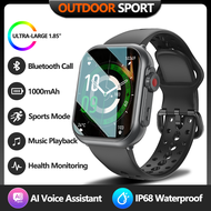 Outdoor Health Smartwatch 1000mAh Men Women 1.85-inch HD Full Touch Screen Multi-Sports Mode IP68 Bl