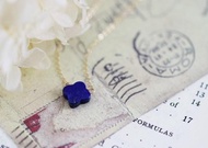 十二月生日石好運成功幸運四葉草青金石項鍊