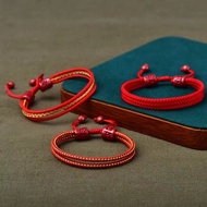 Ruyi Knot Benming Year Red String Bracelet Three Circles Dragon Scale Knot Solid Color Pineapple Kno