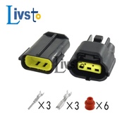 1pcs 3 Pin Way AMP 1.8seriesAuto Waterproof Wire Connector Car Sealed Truck Denso Female Male Socket