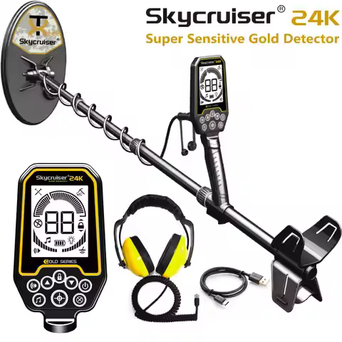 Skycruiser 24K Super Sensitive Gold Detector Placer Gold Prospecting Metal Detector Ground Scan All-