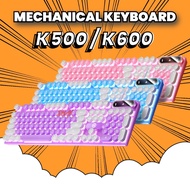 YINDIAO K500 K600 Mechanical Keyboard RGB Backlight Wired Gaming Keyboard 机械键盘 键盘 104 Keys Mechanica