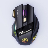 Wireless Gaming Mouse USB IMICE GW-X7 3200DPI Dual Mode Rechargeable 7 Keys 2.4Ghz Silent Mouse Blue