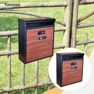 [Vaveren] Wall Mount Mailbox with Lock Post Box for Envelopes Newspapers Magazines
