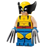 Original Lego Marvel Super Heroes - Wolverine (Yellow and Black Mask, Blue Hands) 76281 Minifigure n