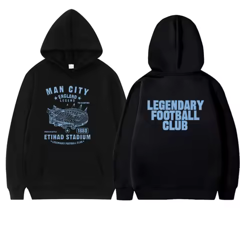 New in Manchester City Graphic Double Sided Printed Autumn Winter Hoodie Long Sleeve Men Women Fleec