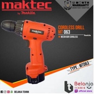 Mesin Bor Baterai Maktec MT 063 12 Volt 10MM Bor Cordless Maktec MT063