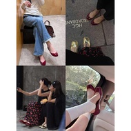 BlaueBlume (Free heel lining) Tabi Rouge Hidden - Red Pork Claw Flats