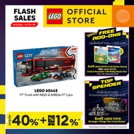 LEGO City 60445 F1 Truck with RB20 & AMR24 F1 Cars (1086 Pieces) Building Blocks Kids Toy