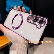 VIVO Y31 5G 2025 New Case Magnetic Shockproof Transparent With Magnet Ring 2025 New Design Clear Cas