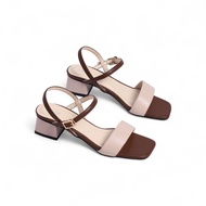 Giày Sandal Cao Gót Nữ 4cm Quai Ngang Pixie H315