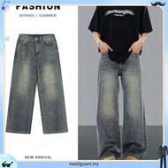 Jies Clothes Loose Fits  Wide Leg Hight Design Jeans - Vintage Yellow D714