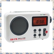 (SDRB) Portable AM/FM Radio Digital Shower Radio Mini Stereo Radio with Earphone Port & LCD Displ
