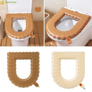 LONTIME Closestool Mat Seat , with Handle Thicken Toilet Seat Cover, Practical EVA Aromatherapy Washable Toilet Lid Pad Bidet Cover Bathroom