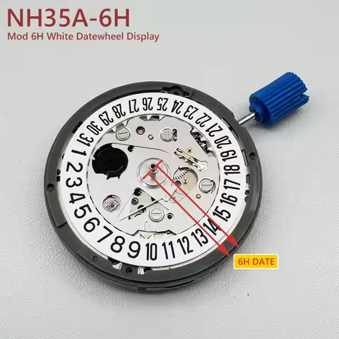 Genuine Automatic Mechanical NH35 6H Date Movement Modification 6 O'clock Datewheel Position NH35A 4