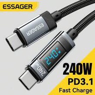 240W USB Type C To USB C Cable 100W PD 3.1 Fast Charging Charger Wire Compatible With IPhone 15 16 P