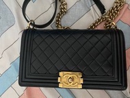 Chanel Boy 25cm lambskin black