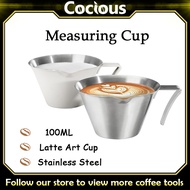 Cocious Professional Barista Kit 100ml Stainless Steel Pitcher for Coffee Milk Frothing Measuring Ba