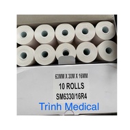 (Combo of 5 rolls) ECG printing paper 3 rods, size 63mm x 30 mm