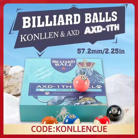 KONLLEN Pool Balls 57.2mm Resin Balls Set 2-1/4" 16pcs Full Set For Pool Tables Billiard Pendulum St