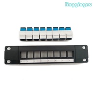 RR 8-Port SC Optical Fiber Patch Panel RJ45 10G Ready Plastic Housing Color-Coded Labeling for T568A