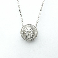 Cartier D'amour 鑽石項鍊白金（18K）鑽石男士、女士時尚吊墜項鍊（銀色）