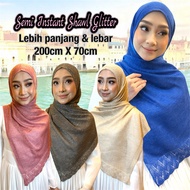 Schals Semi Instant shawl knitted glitter Tudung instant shawl cotton knitted Instant Shawl ironless