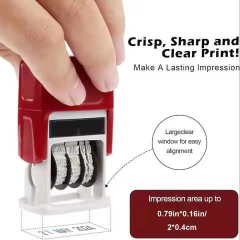English Year Month Date Stamp Reusable Practical DIY Hand Account Date Stamps ABS Adjustable Univers