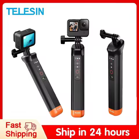 TELESIN Buoyancy Bar Selfie Stick Waterproof Selfie Stick for Gopro Hero 9 10 11 12 with Hand Strap 