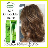 ℟ ✩ ◎ 7.37 LIGHT GOLDEN FLAXEN Bremod Hair Color - With Oxidizer Set