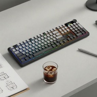 AULA F108 Pro Esports Grade RGB Keyboard, Tri-Mode, Multi-Knob, TFT Smart Display  Papan Kekunci Gre