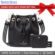 Kate Spade Crossbody Bag In Gift Box Rosie Mini Bucket Bag Black # KC740