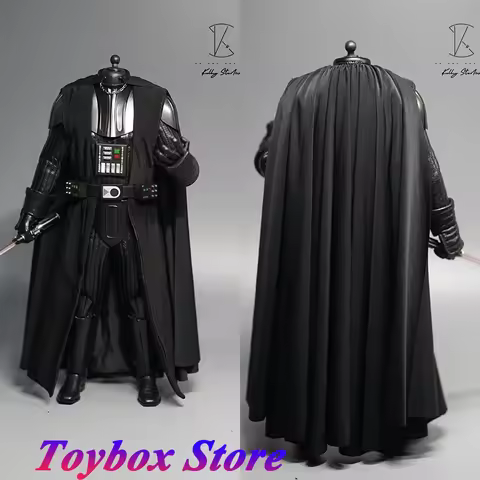 Kelly Studio Original 1/6 Fiction Movie Man Samuari Soldier Mini Cloak Black Leather Bodysuit Boots 