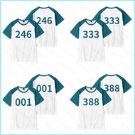 XS1 Squid Game Season 2 number 001 246 333 388 summer T-shirt Anime Short Sleeve Top XS1