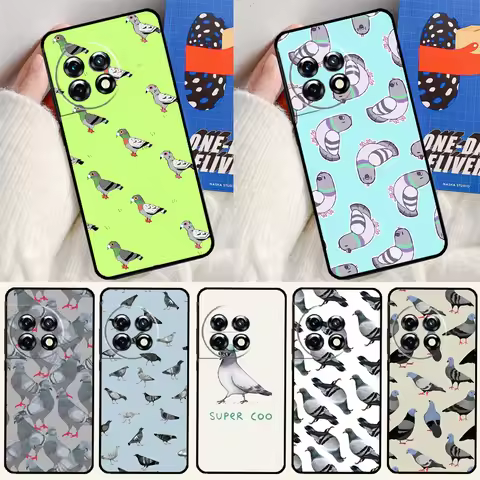 Pigeons Collage For OnePlus 13 13R 12 12R 11 9 10 Pro 8T 9RT 10T 10R N20 N30 Nord CE 2 3 4 Lite Phon