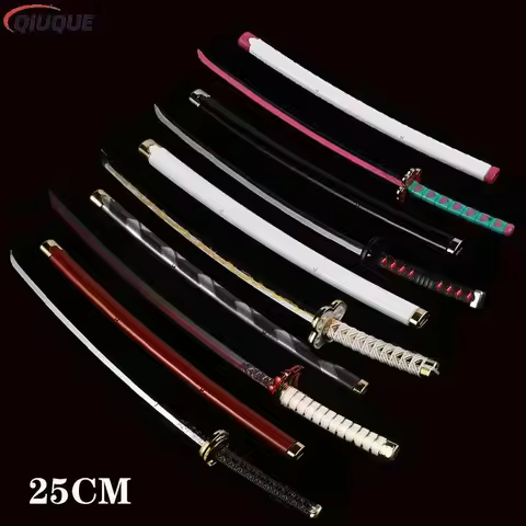25CM / 9.8 Inches Swords Tanjiro Nezuko Zenitsu Inosuke Kochou Shinobu Tomioka Ninja Katana Model Co