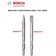 BOSCH HEXAGON 17X280 POINTED CHISEL - 2608684774/ FLAT CHISEL - 2608684775