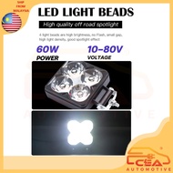 4 LED 4.5 INCH 60W 12V 24V 10V-80V SQUARE LED SPOT LIGHT LAMP 4X4 LORRY BUS BOAT CAR ACCESSORIES