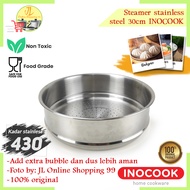 INOCOOK stainless steel steamer 30cm multi-function steamer strainer steamer sauce pot stainless ste