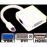 MINI DISPLAY PORT M TO VGA / DVI / HDMI 15CM 28AWG