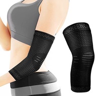 NEENCA [2 Pack] Professional Elbow Brace, Compression Elbow Sleeves. Med ical Elbow Support for Tend