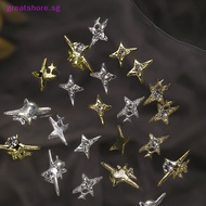 greatshore  10pcs 3D Alloy Asterism Nail Ch Decorations Star Accessories Glitter Rhinestone Nail Parts Nail Art Materials Supplies  SG